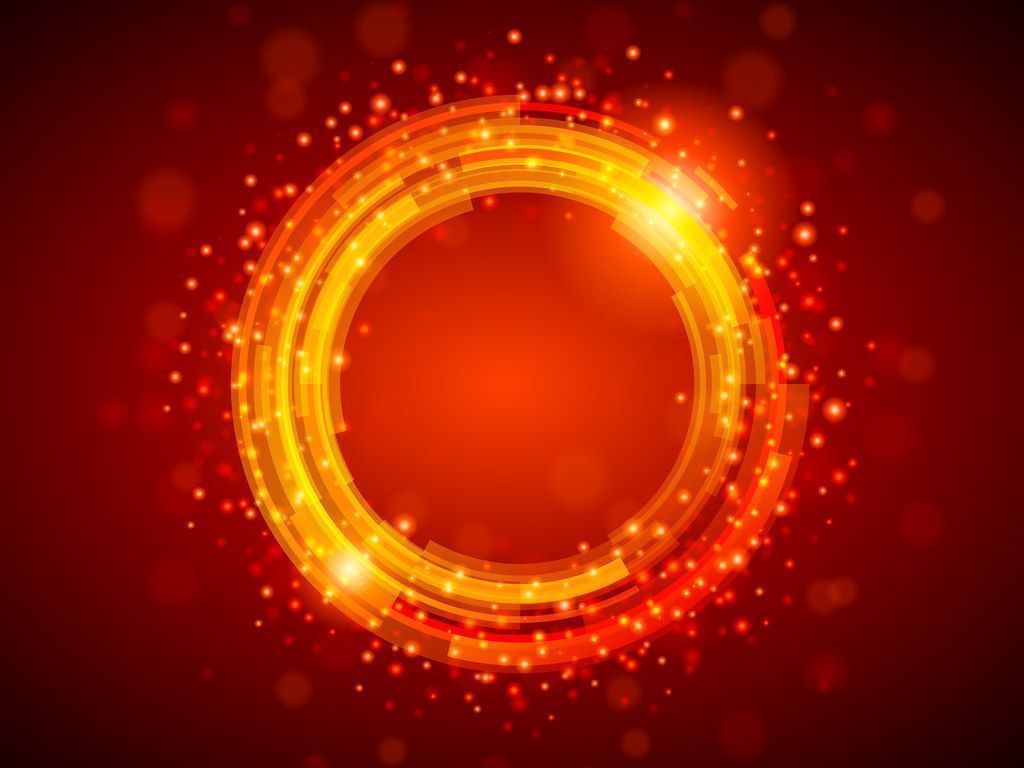 1024x768 Red Shiny Circle Background /vecto