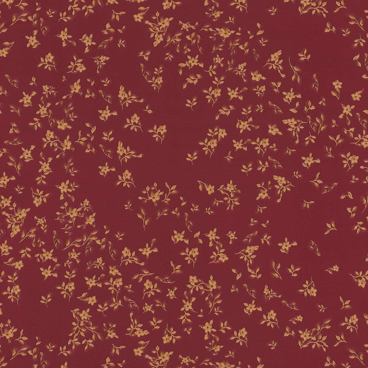 1500x1500 Flowers Wallcovering Wall Profhome 935857 GU Non Woven Wallpaper Slightly Textured With Floral Pattern Shiny Red Gold Brown 7.035 M2 (75 Ft2)