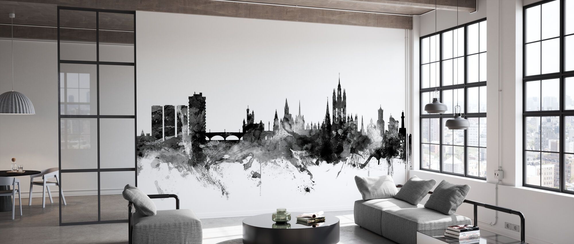 2000x850 Aberdeen Scotland Skyline Black