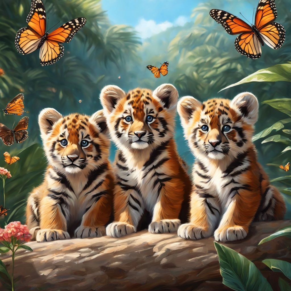 1024x1024 Three tigers