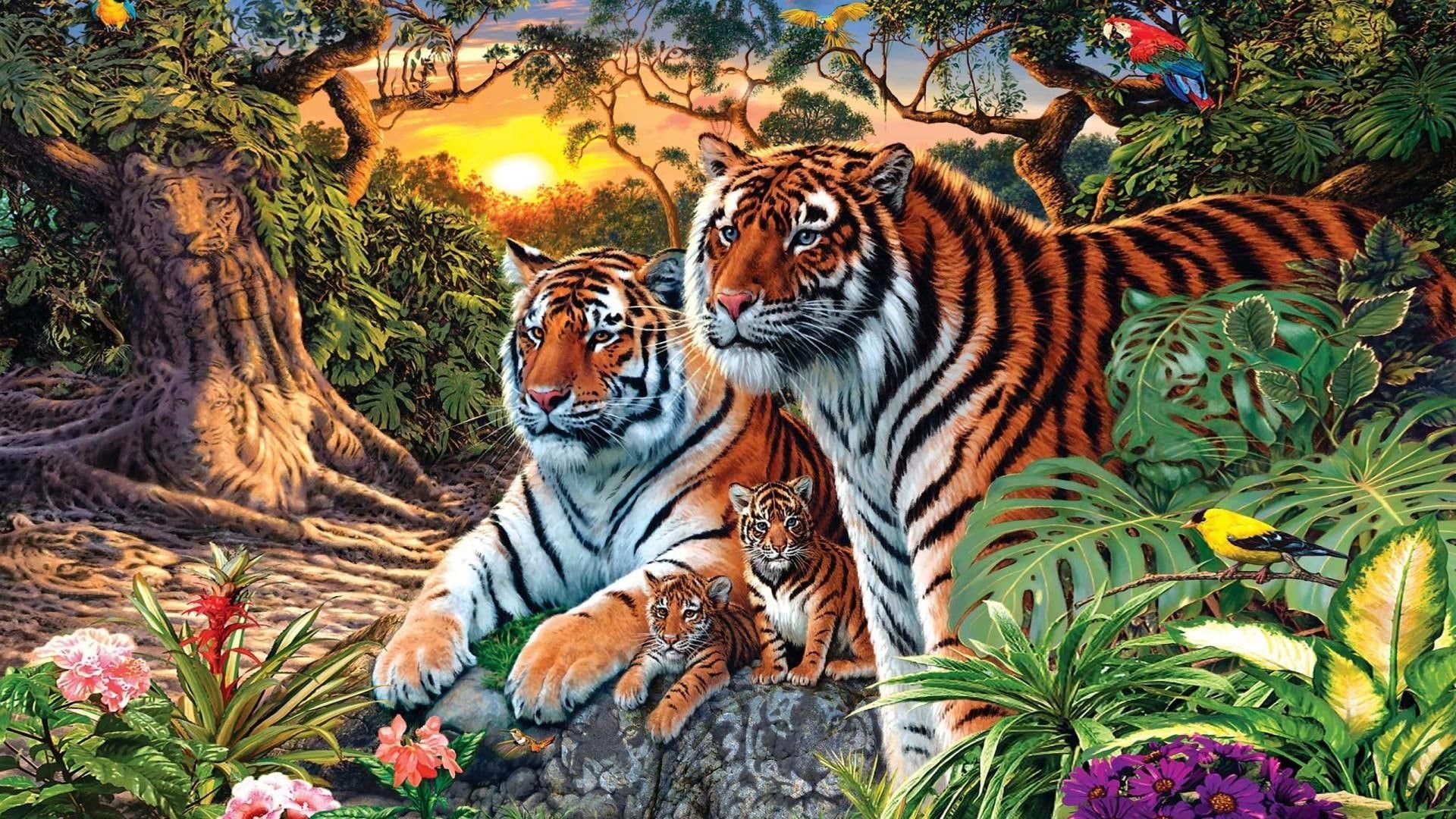 1920x1080 tiger family 1080P, 2k, 4k Full HD Wallpaper, Background Free Download