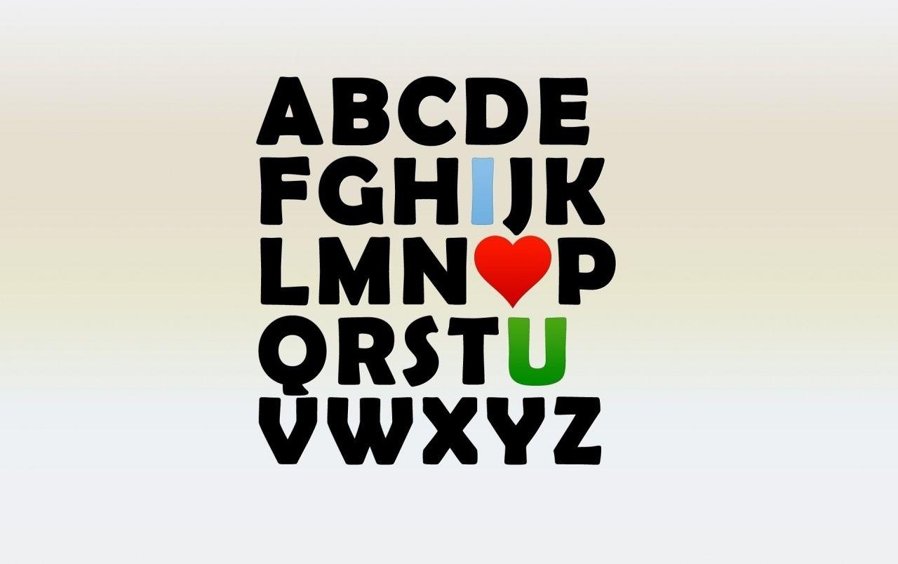 Hình nền 1280x804 I Love U Alphabet.  I Love U Alphabet kho ảnh