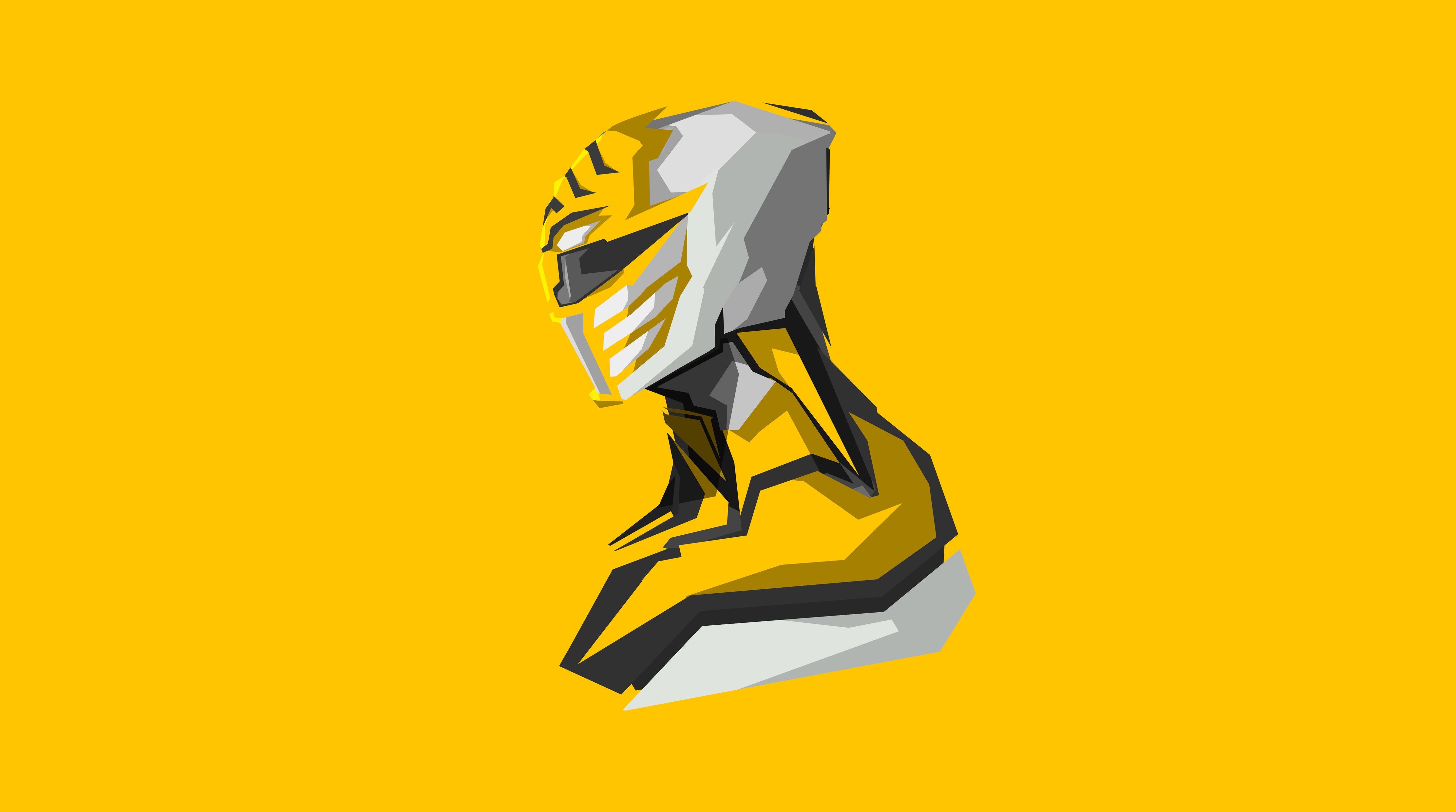 4445x2480 Yellow Power Rangers 4k Art Wallpaper