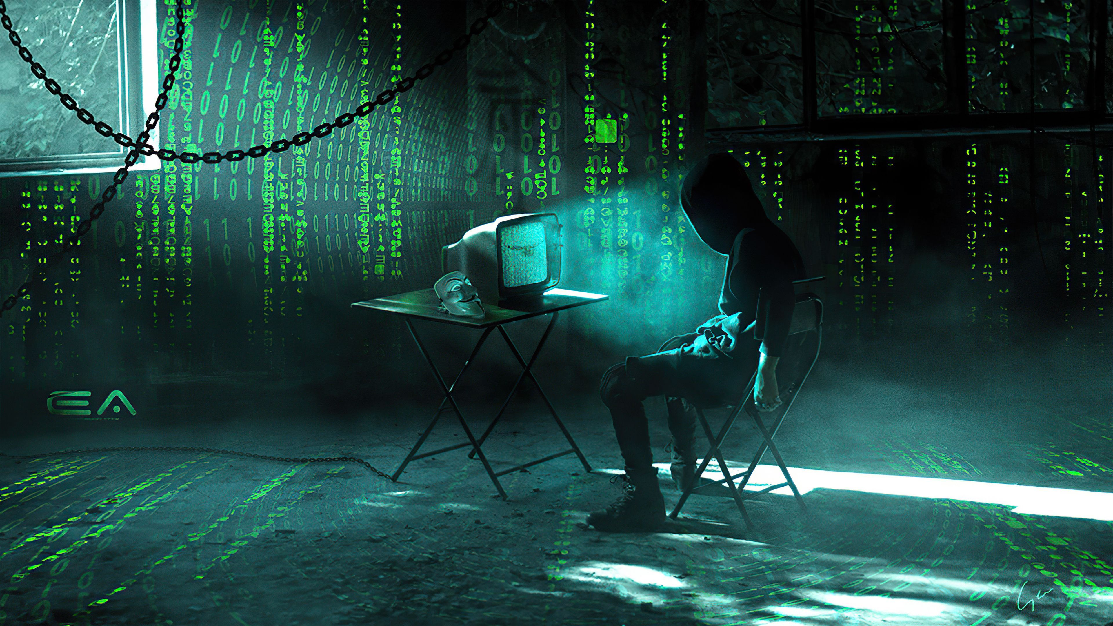 3840x2160 Deskk Hacking Wallpaper