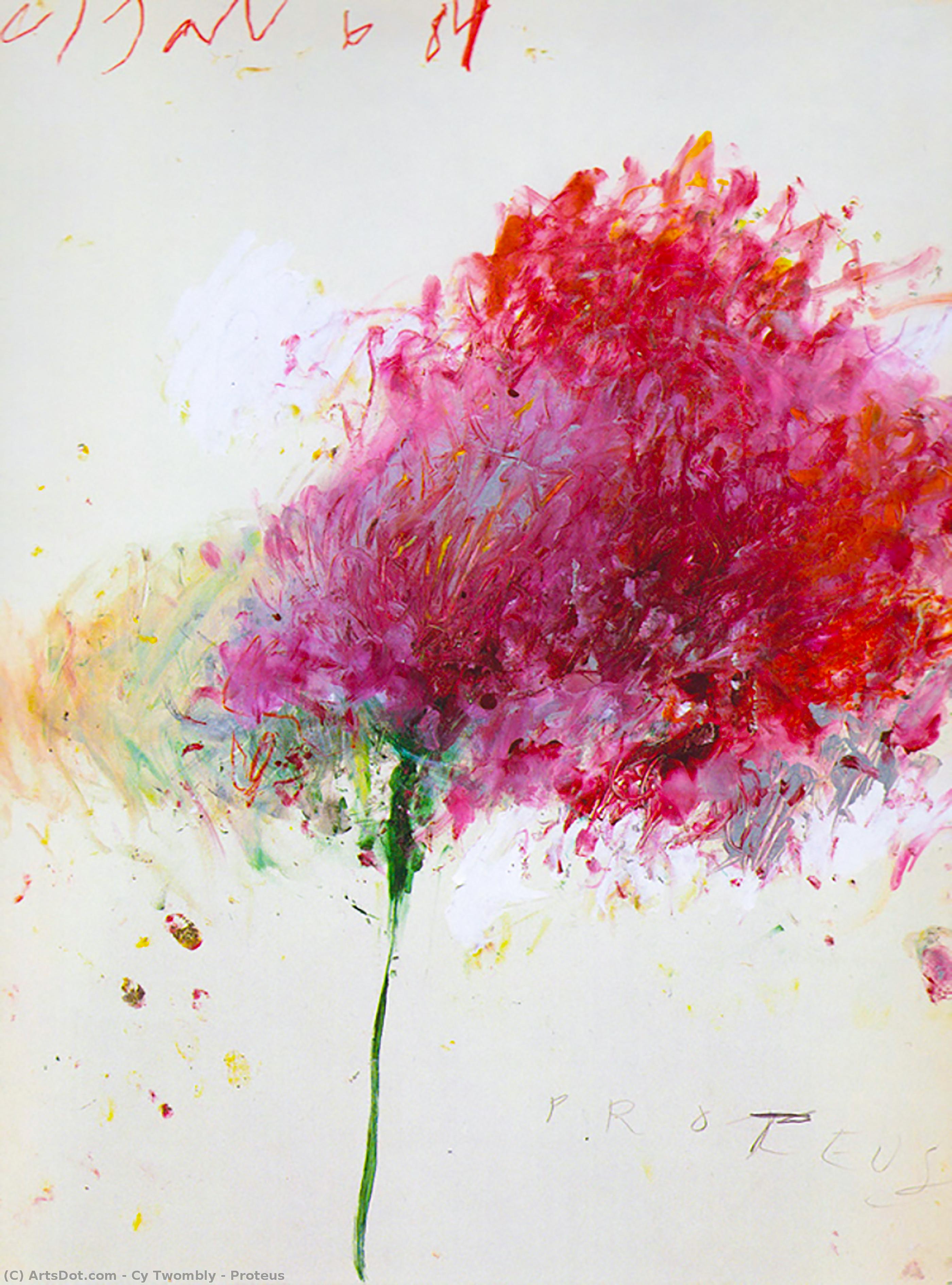 2800x3780 Paintings Reproductions Proteus, 1984 by Cy Twombly (Inspired By) (1928- United States)