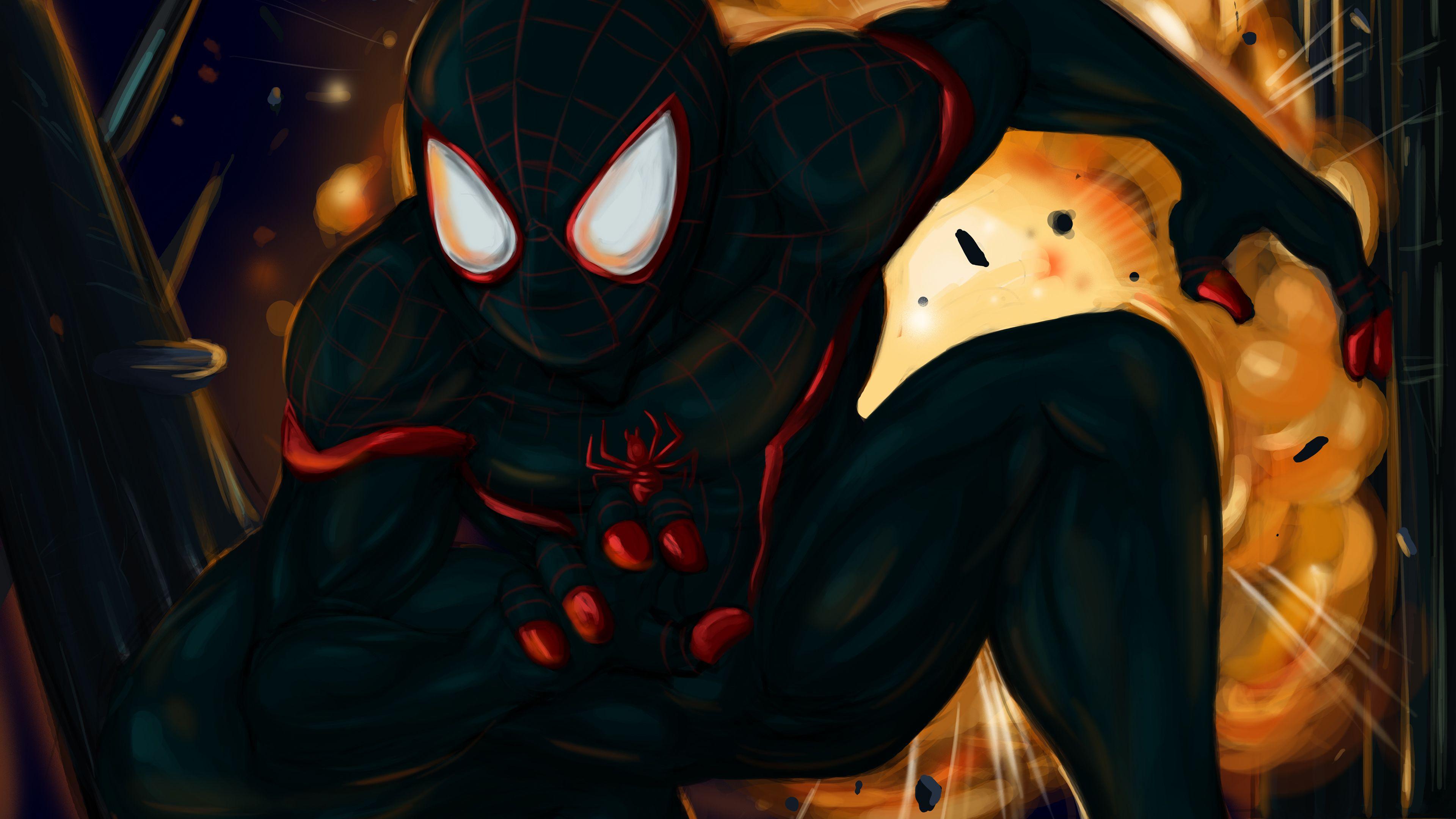 3840x2160 Wallpaper 4k Black Spiderman 4k Art 4k Wallpaper, Art
