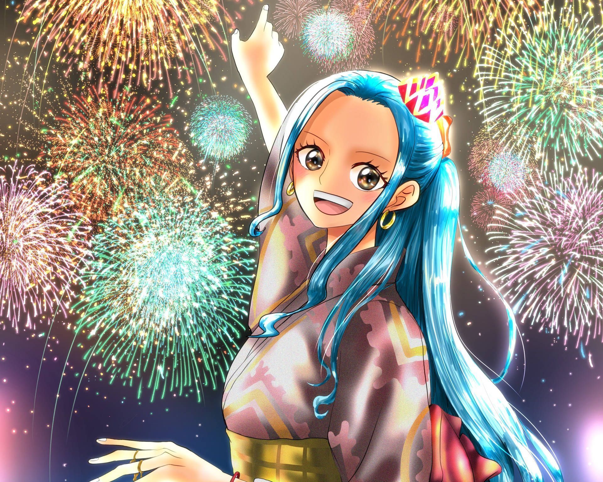 1920x1535 Download Nefertari Vivi With Fire Works Wallpaper