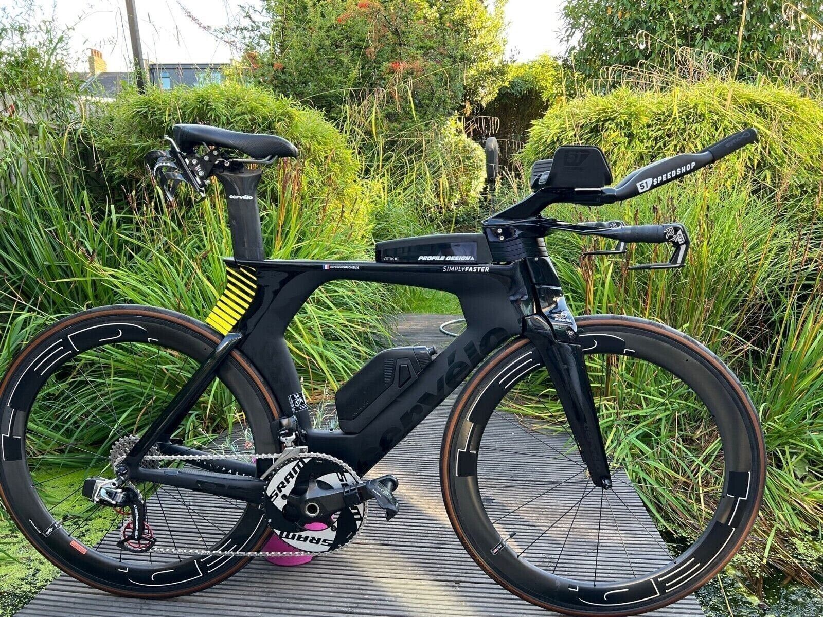 1600x1200 Cervelo P5 Triathlon TT bike SRMA eTap, HED wheels, Speedshop frontbars size 54