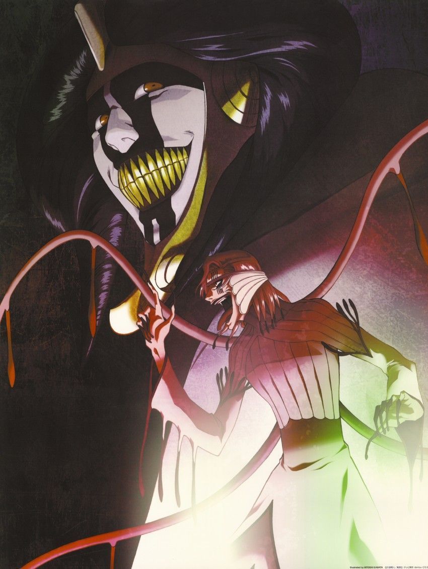 850x1131 kurotsuchi mayuri and szayelaporro granz (bleach) drawn