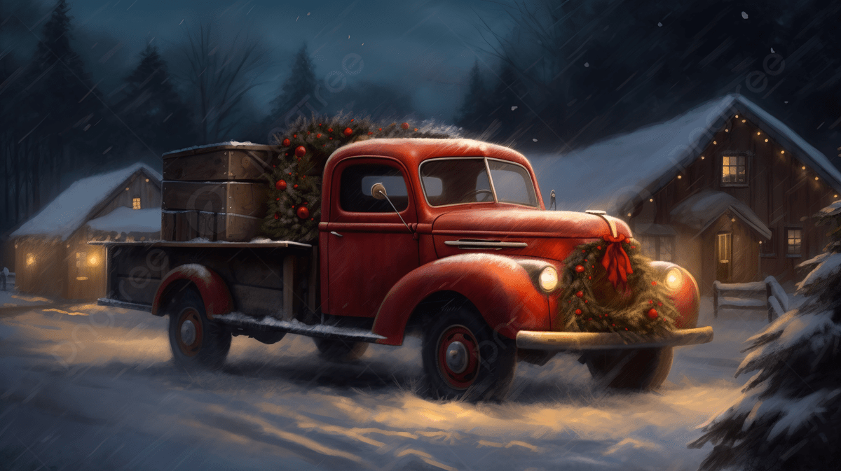 1200x673 Christmas Wallpaper Image Of Truck Christmas Picture Truck Wallpaper Winter Background, Truck Christmas Picture, Truck, Christmas Background Image And Wallpaper for Free Download