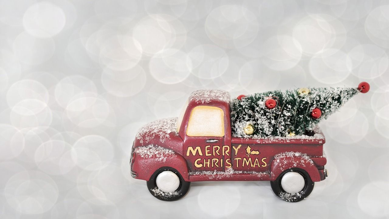 1280x720 Merry Christmas Truck