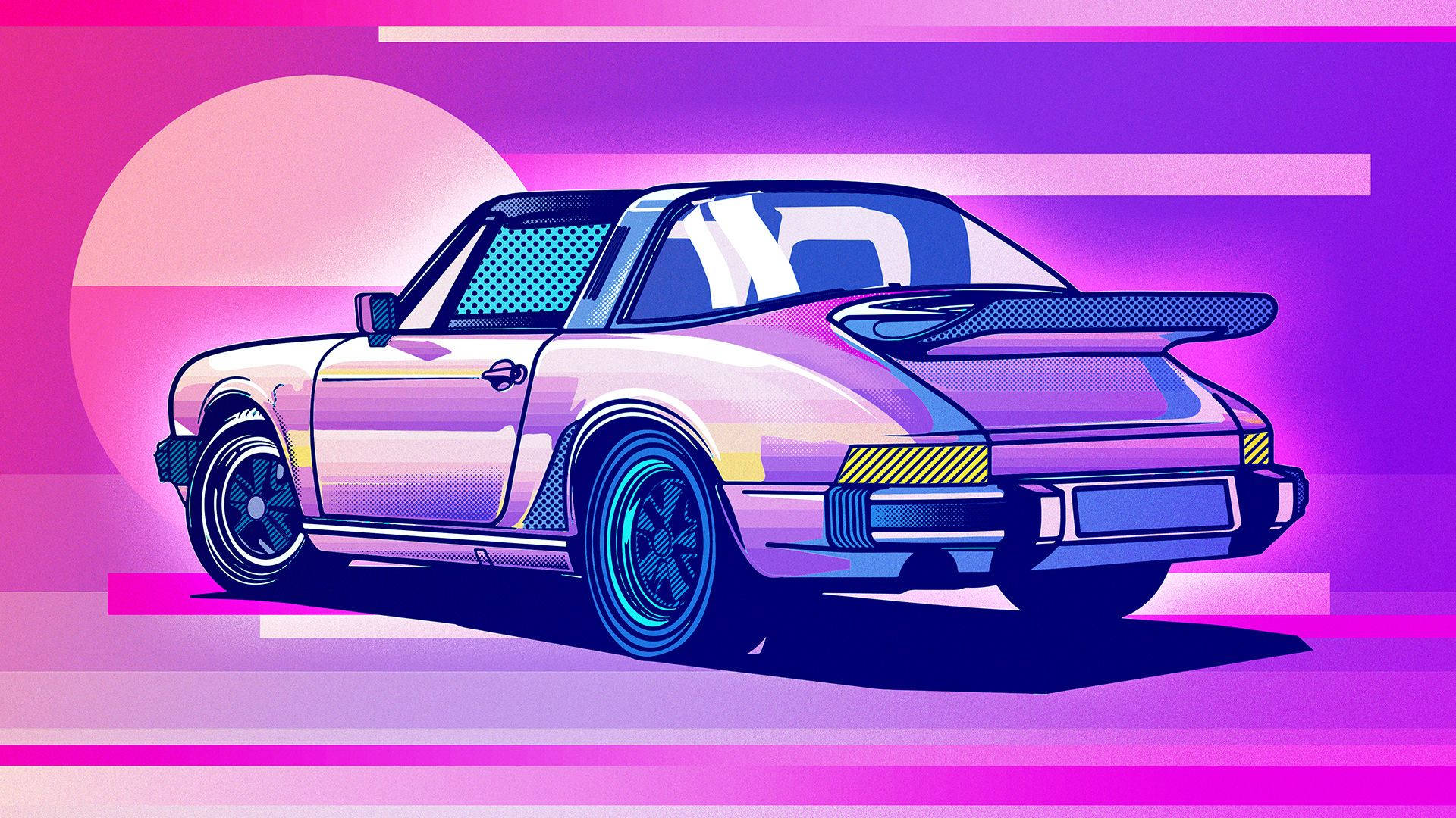 1920x1080 Download Porsche 911 Vector Art Wallpaper