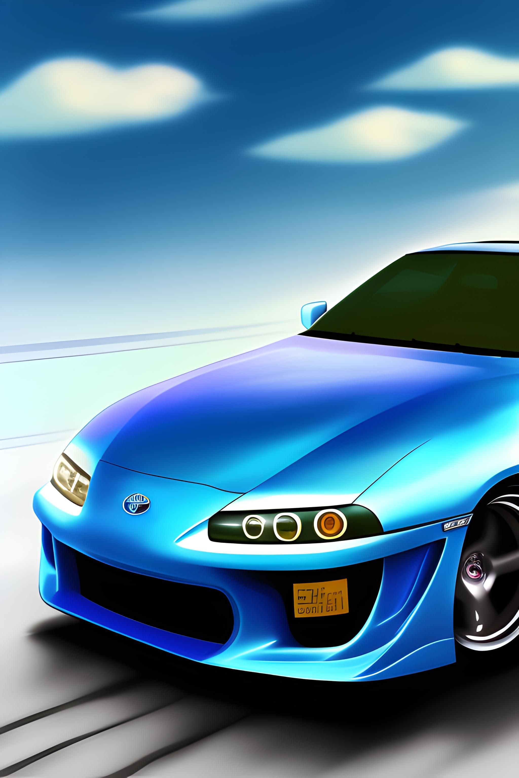 2048x3072 Toyota supra, retro background, vivid colours