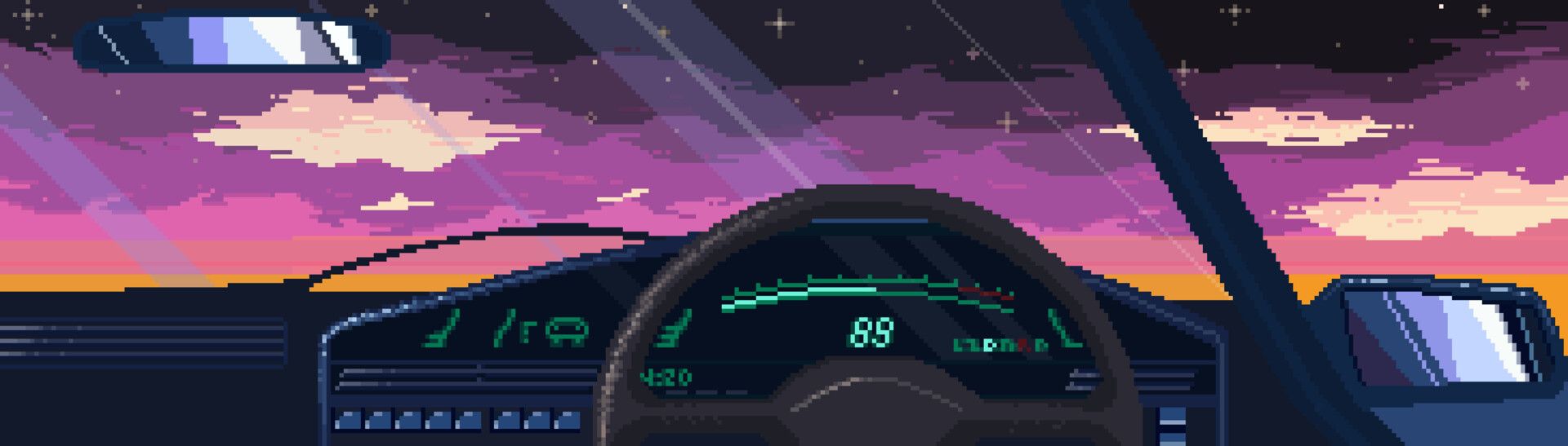 1920x547 Wallpaper for SoundCloud (Toyota Supra A70 interior)