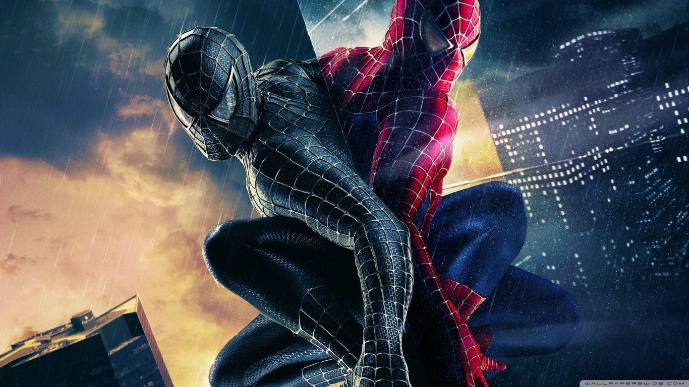 1366x768 Black And Colored Spiderman ❤ 4K HD Desktop Wallpaper