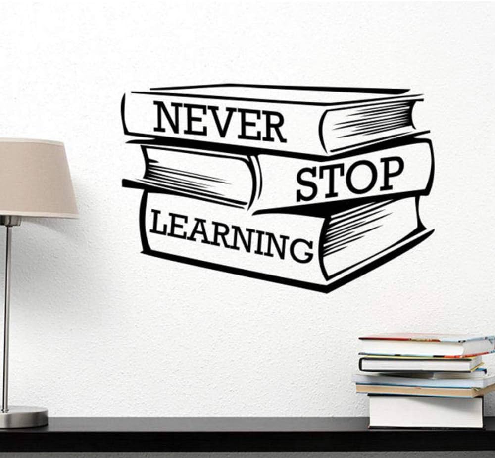 1000x926 Chunxd Never Stop Learning Wall Decals
