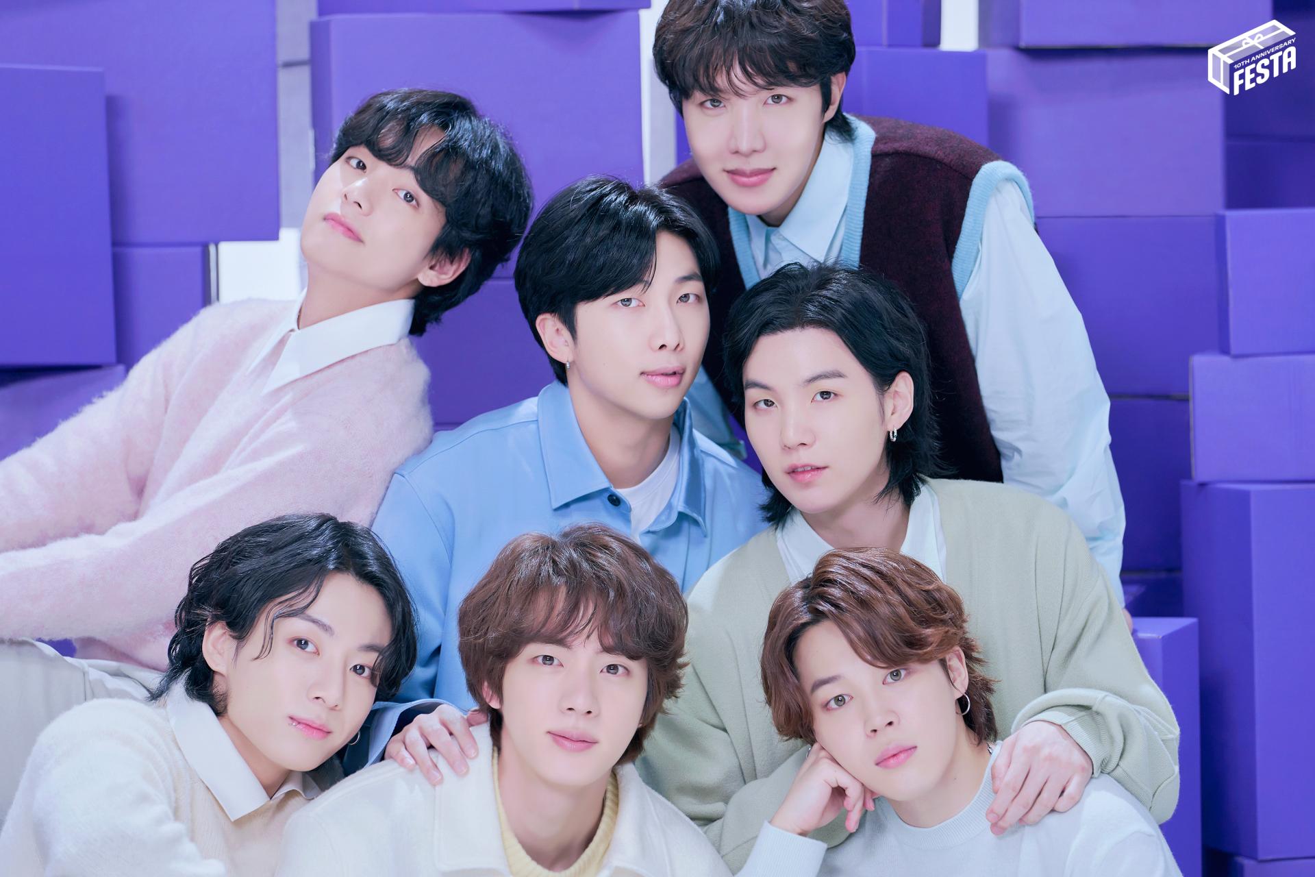 1920x1280 BTS Celebrates 10th Debut Anniversary In Fun Group Photo For 2023 Festa