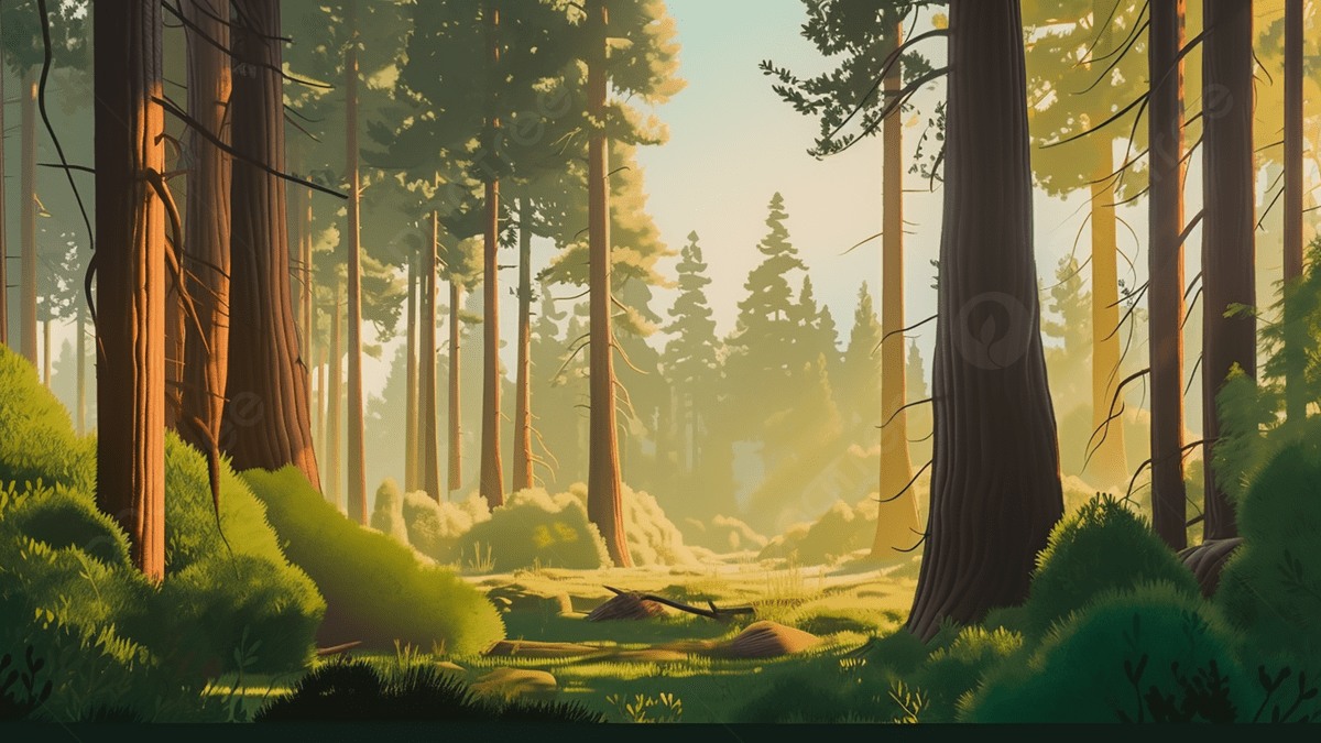 1200x675 Sunrise Forest View Background, Sunrise, Forest, Cartoon Background Image And Wallpaper for Free Download