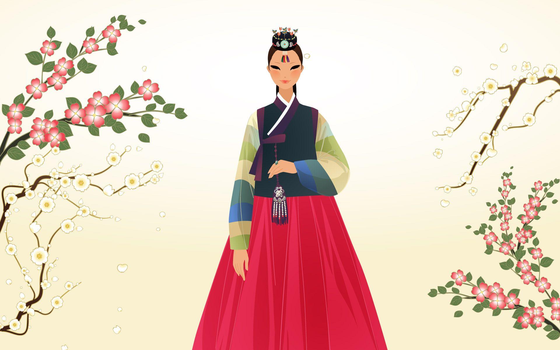 1920x1200 Korean women Wallpaper 7493 Women Cartoon