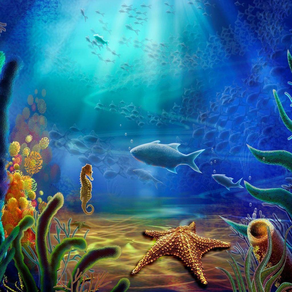 Premium AI Image | Anime background, the ocean, shark, sea, water, sea,  sky, water, hd wallpaper