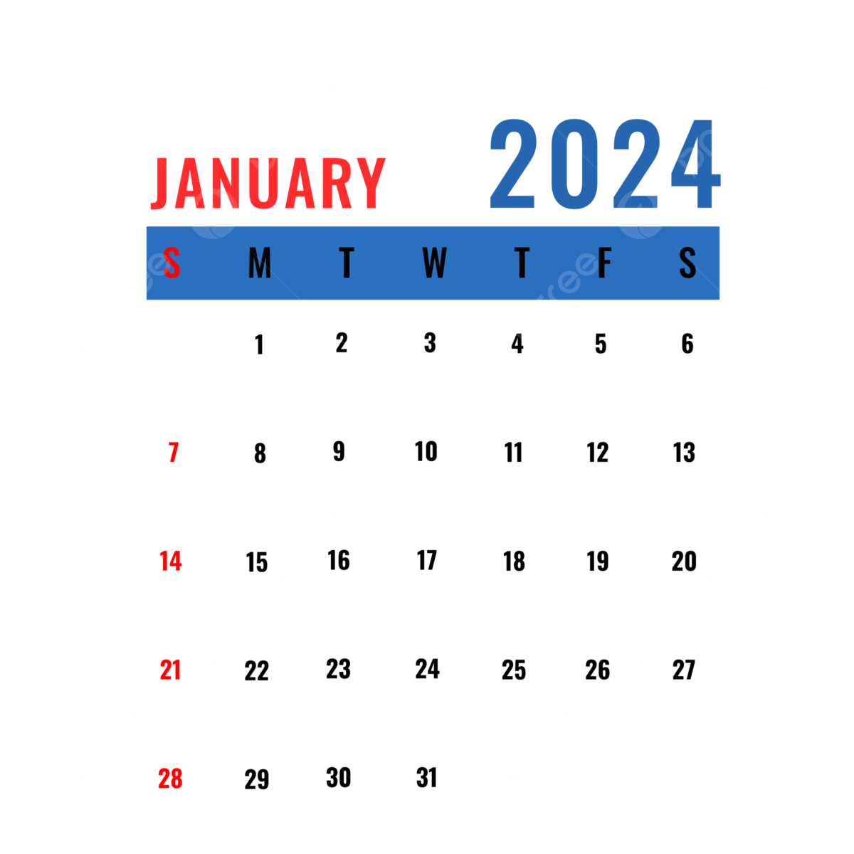 1200x1200 Calendar January January, Calendar 2024 PNG Transparent Clipart Image and PSD File for Free Download