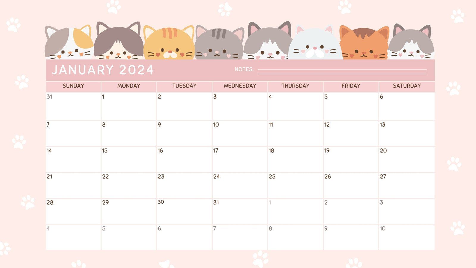 1600x900 and customizable january templates