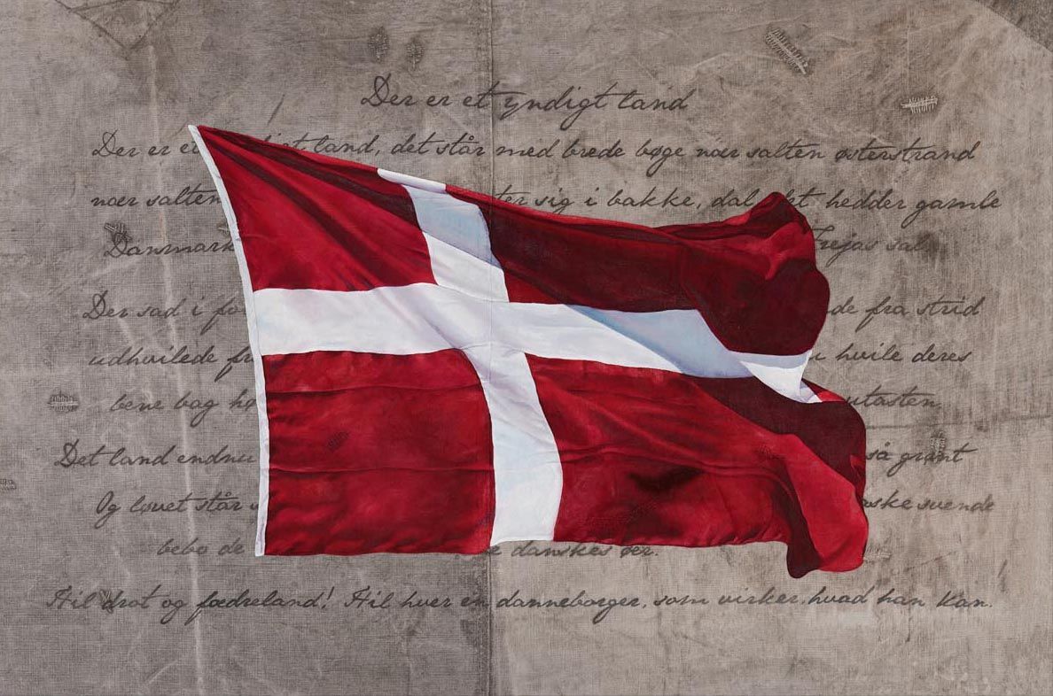 1188x786 The Danish Flag art painter and artist Niklas Amundson. Gallery & Webshop