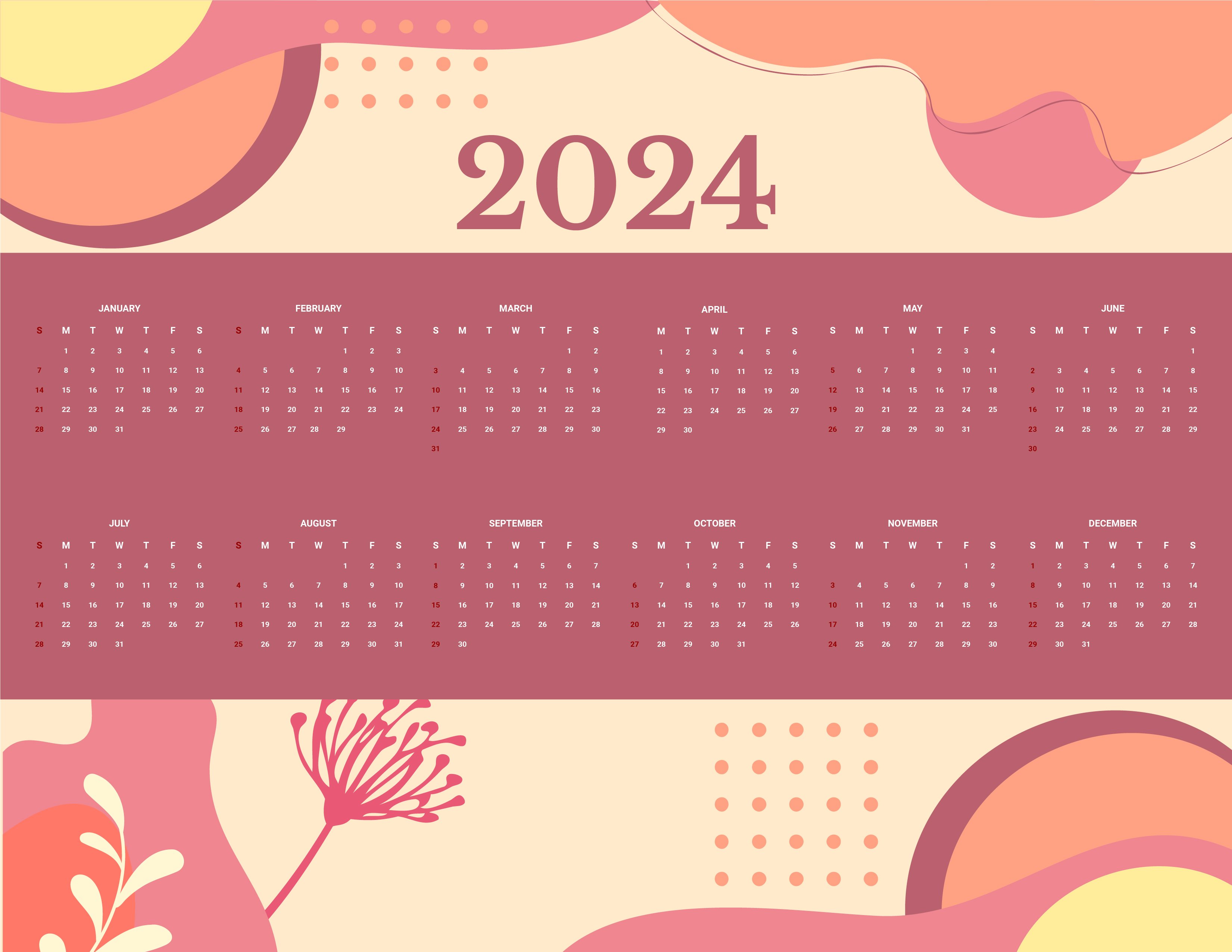 2024 Calendar Wallpapers - Top Free 2024 Calendar Backgrounds ...