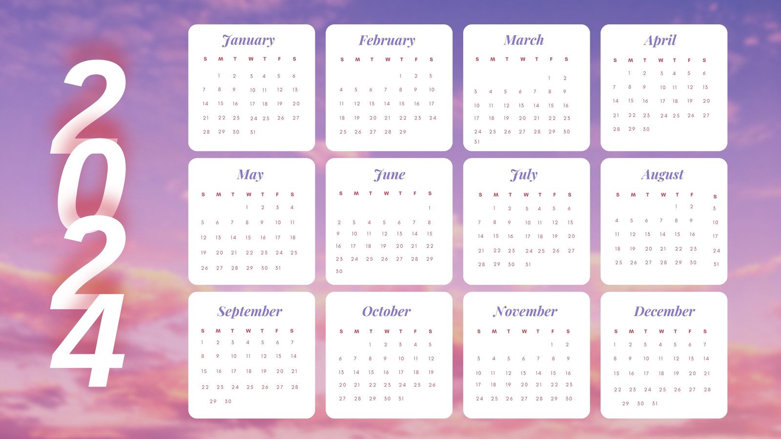 2024 Calendar Wallpapers Top Free 2024 Calendar Backgrounds