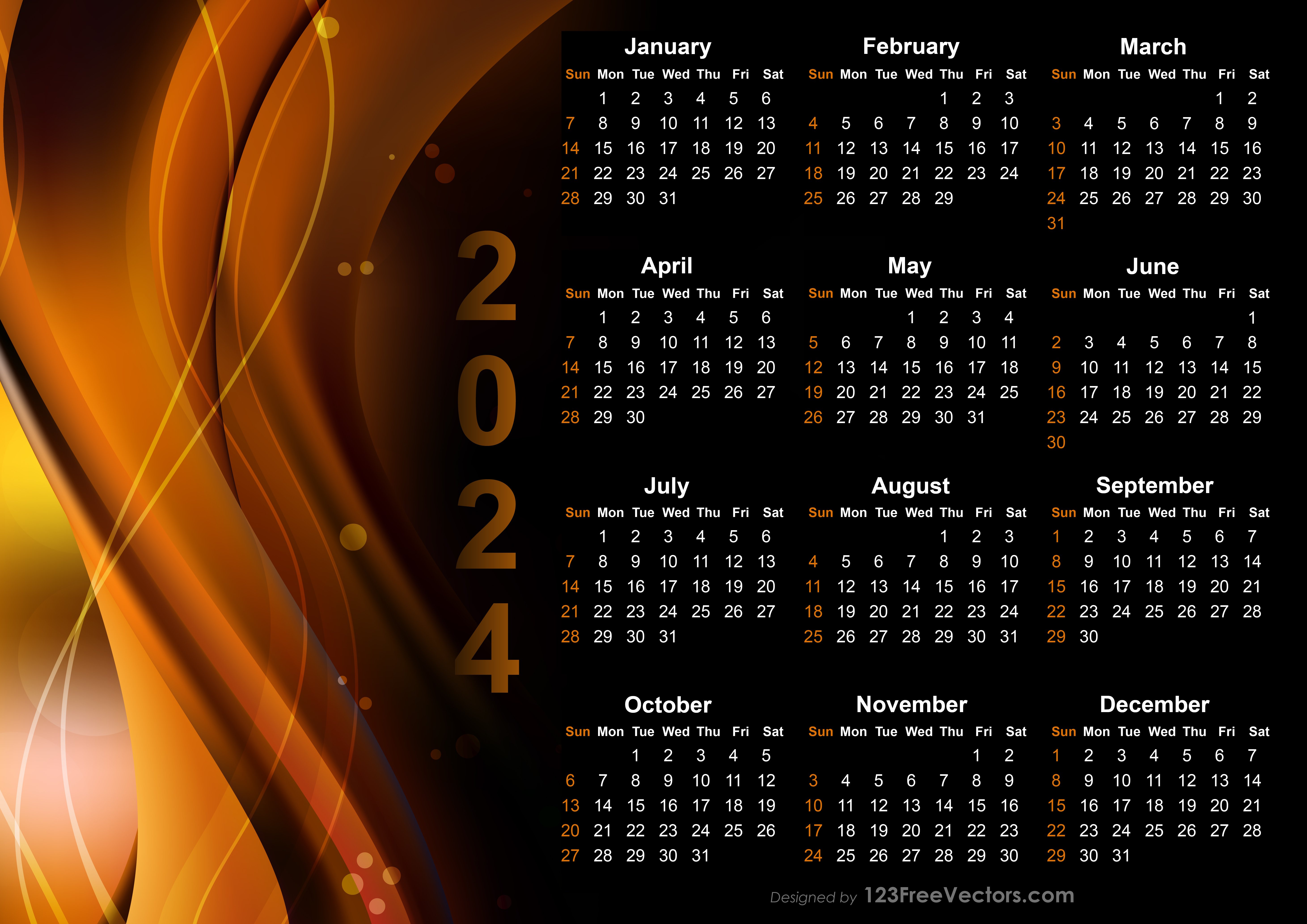 2024 Calendar Wallpapers Top Free 2024 Calendar Backgrounds