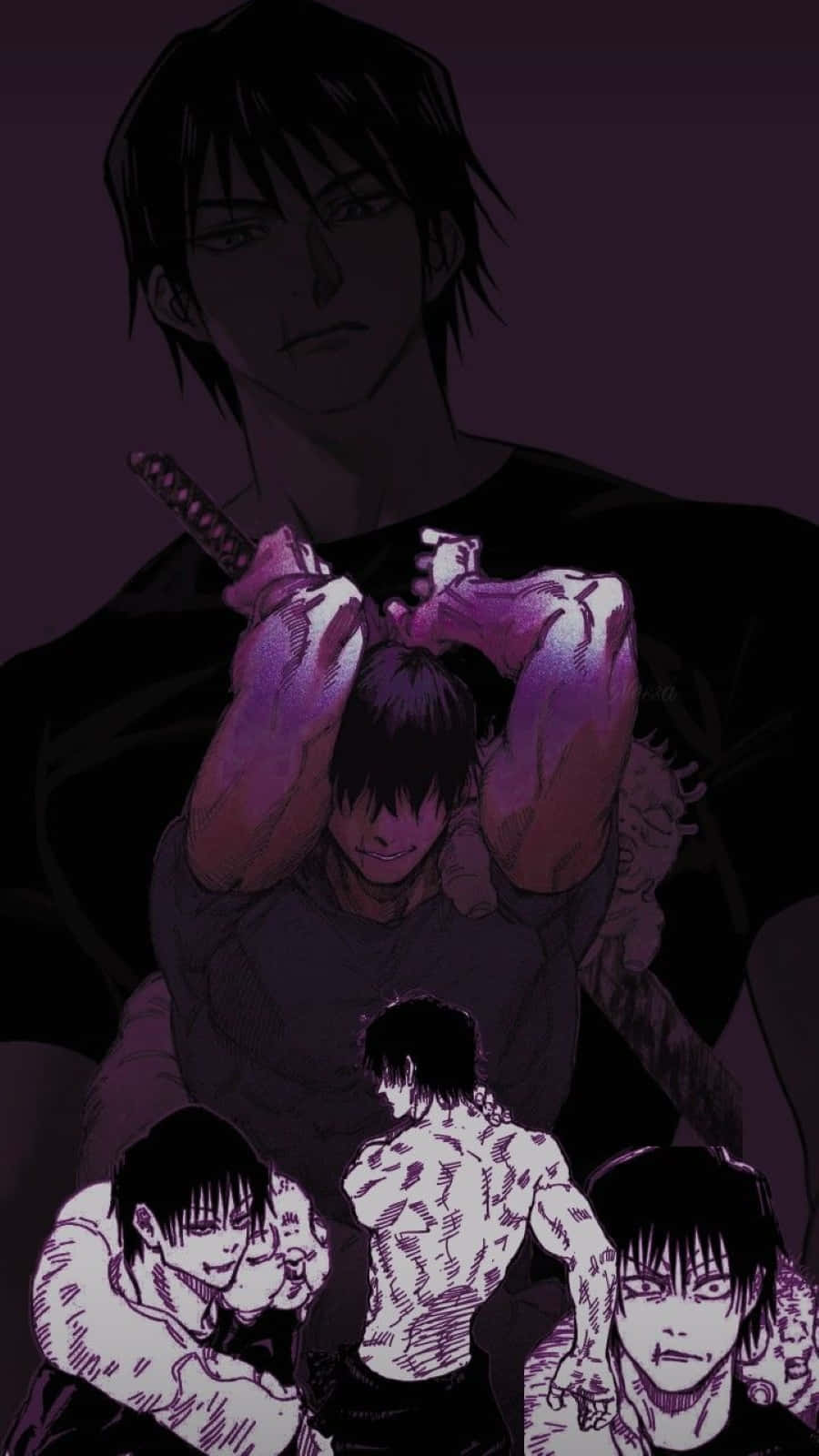 900x1600 Download Intense Toji Fushiguro Ready for Action Wallpaper