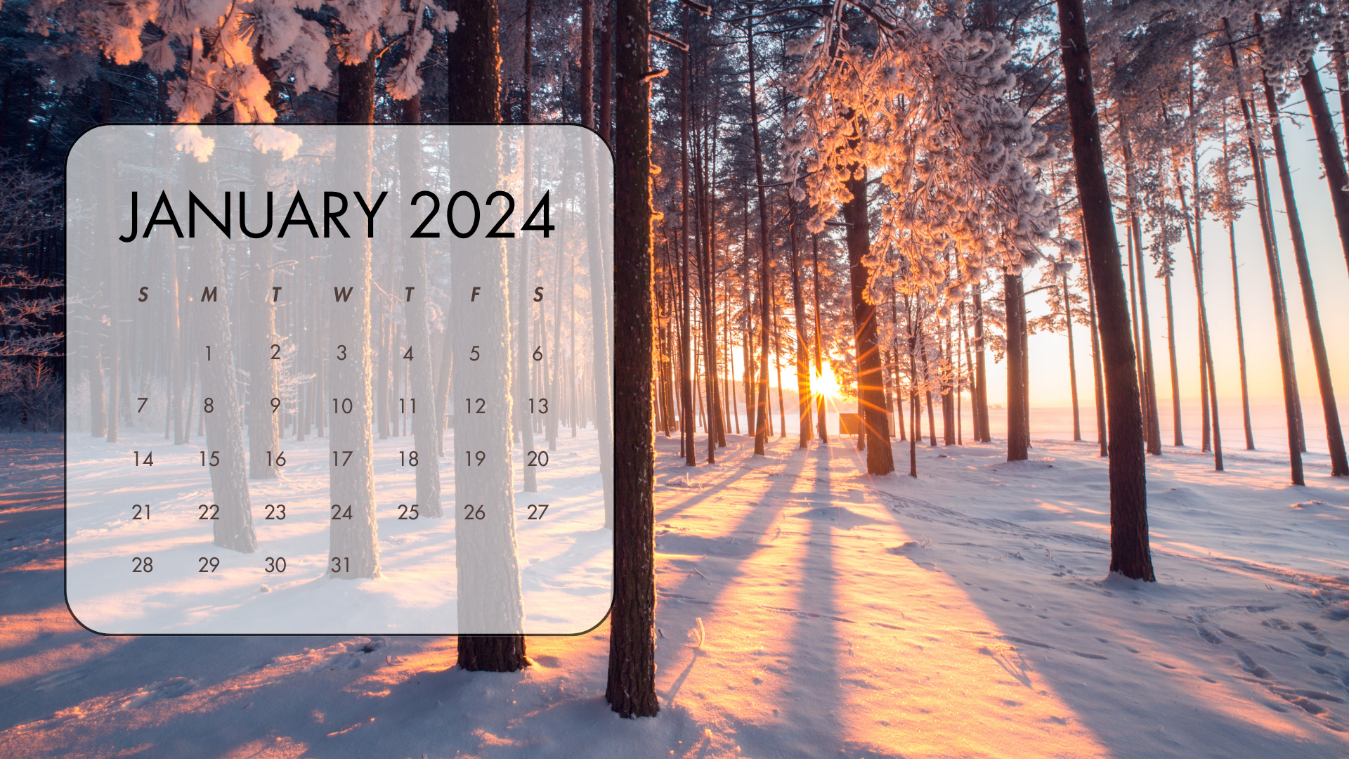 1920x1080 FREE JANUARY 2024 DESKTOP CALENDAR BACKGROUNDS (EASY DOWNLOAD)