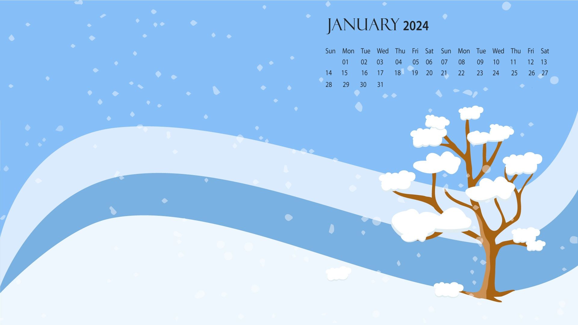 1920x1080 January 2024 Desktop Wallpaper Calendar Free Download