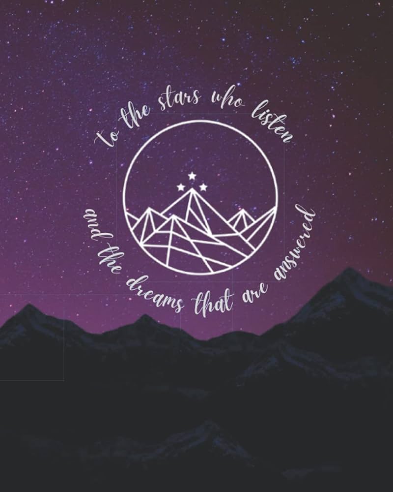 800x1000 Notebook the Stars That Listen: ACOTAR Series Night Court Notebook (Nightcourt Notebooks): Nickel, J: 9798521321704: Books