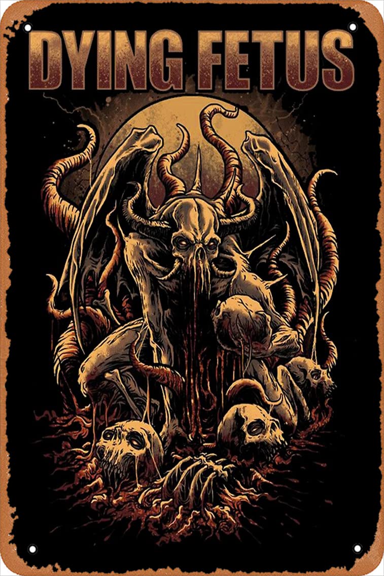 757x1135 Amazon.com : DYING FETUS MUSIC ARTWORK Photographic Print Retro Metal Tin Vintage Sign Home Bar Man Cave Wall Decor, 8 x 12 Inch : Home & Kitchen