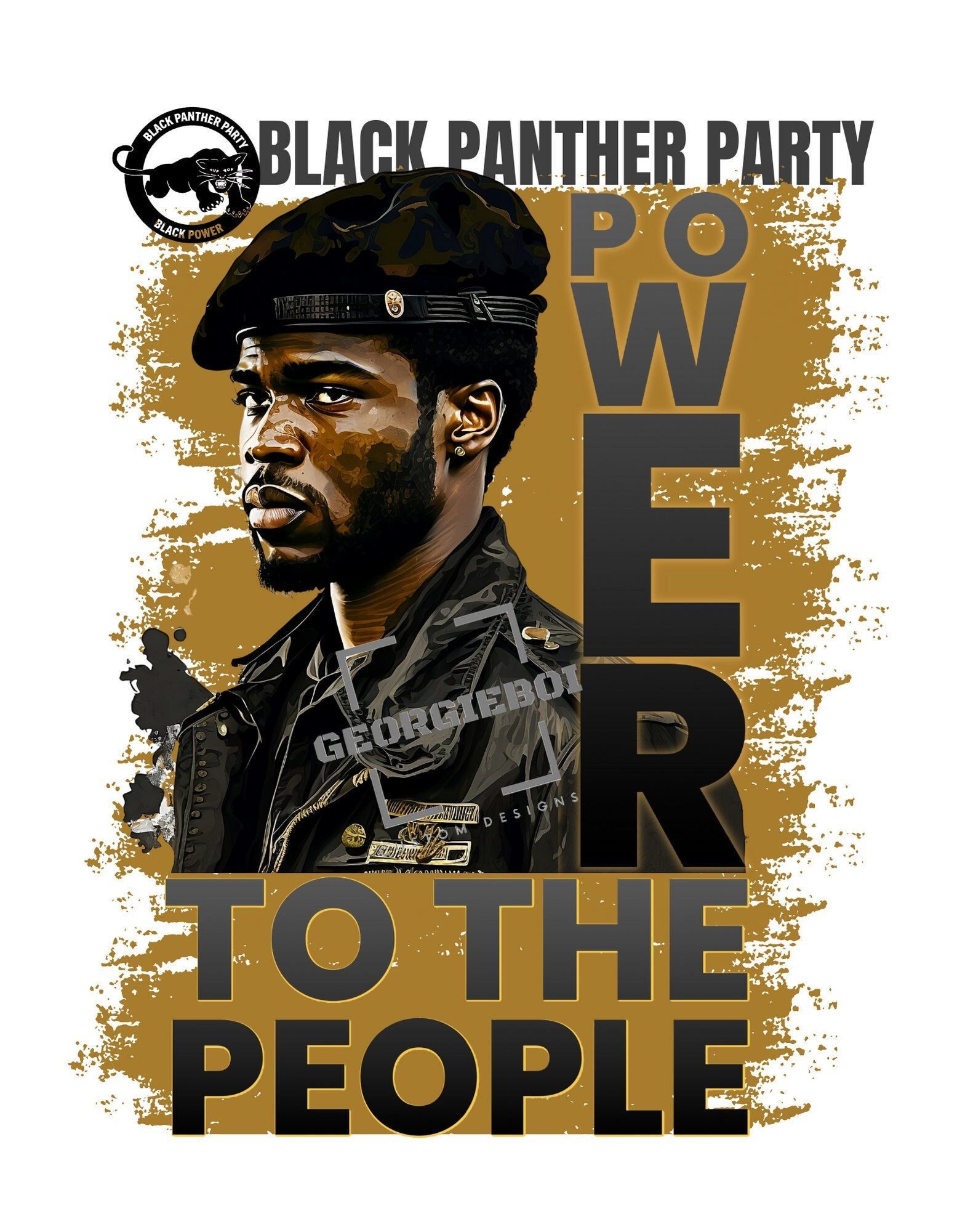 1555x2000 Black History Black Panther Party Tribute 1 PNG Instant Download