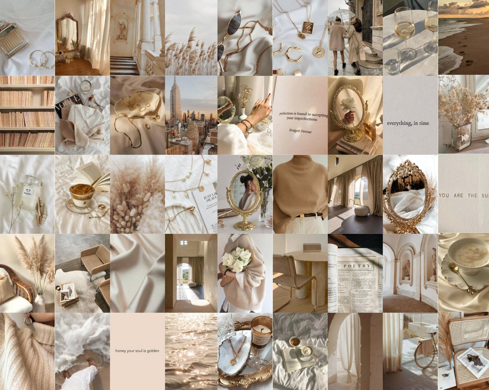 1588x1266 Neutral Collage Wallpaper