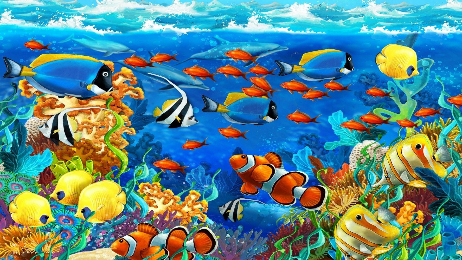 1920x1080 Tropical Fish Background