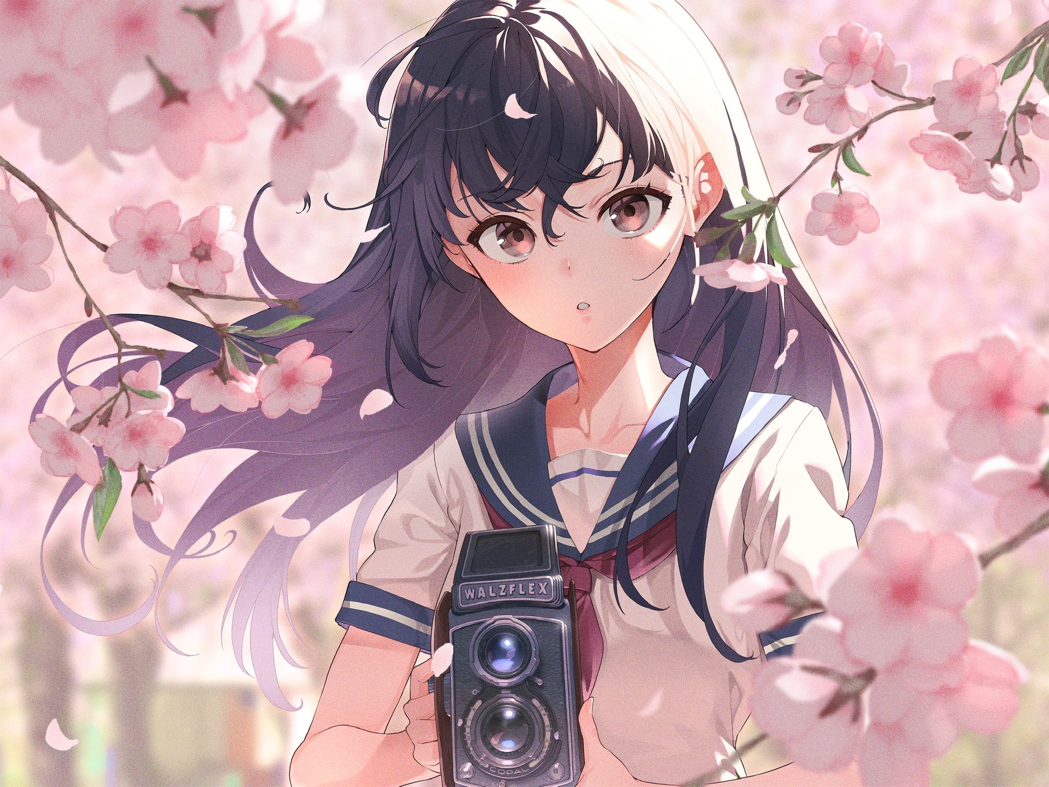 2048x1536 Anime Girl HD Wallpaper by 華葡。