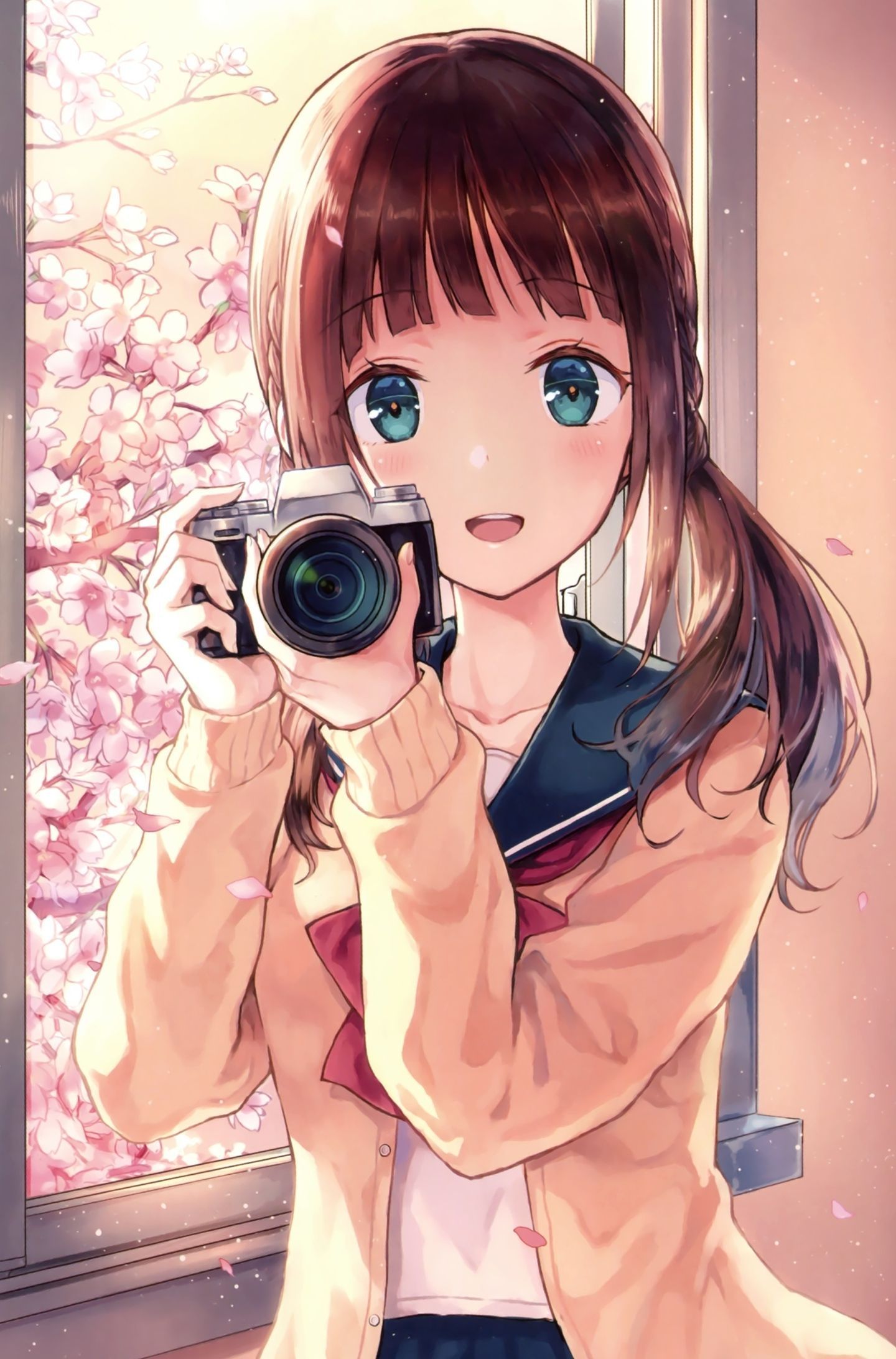 1440x2184 Download wallpaper 1440x2960 anime girl, camera, photography, samsung galaxy s samsung galaxy s8 plus, 1440x2960 HD background, 3876