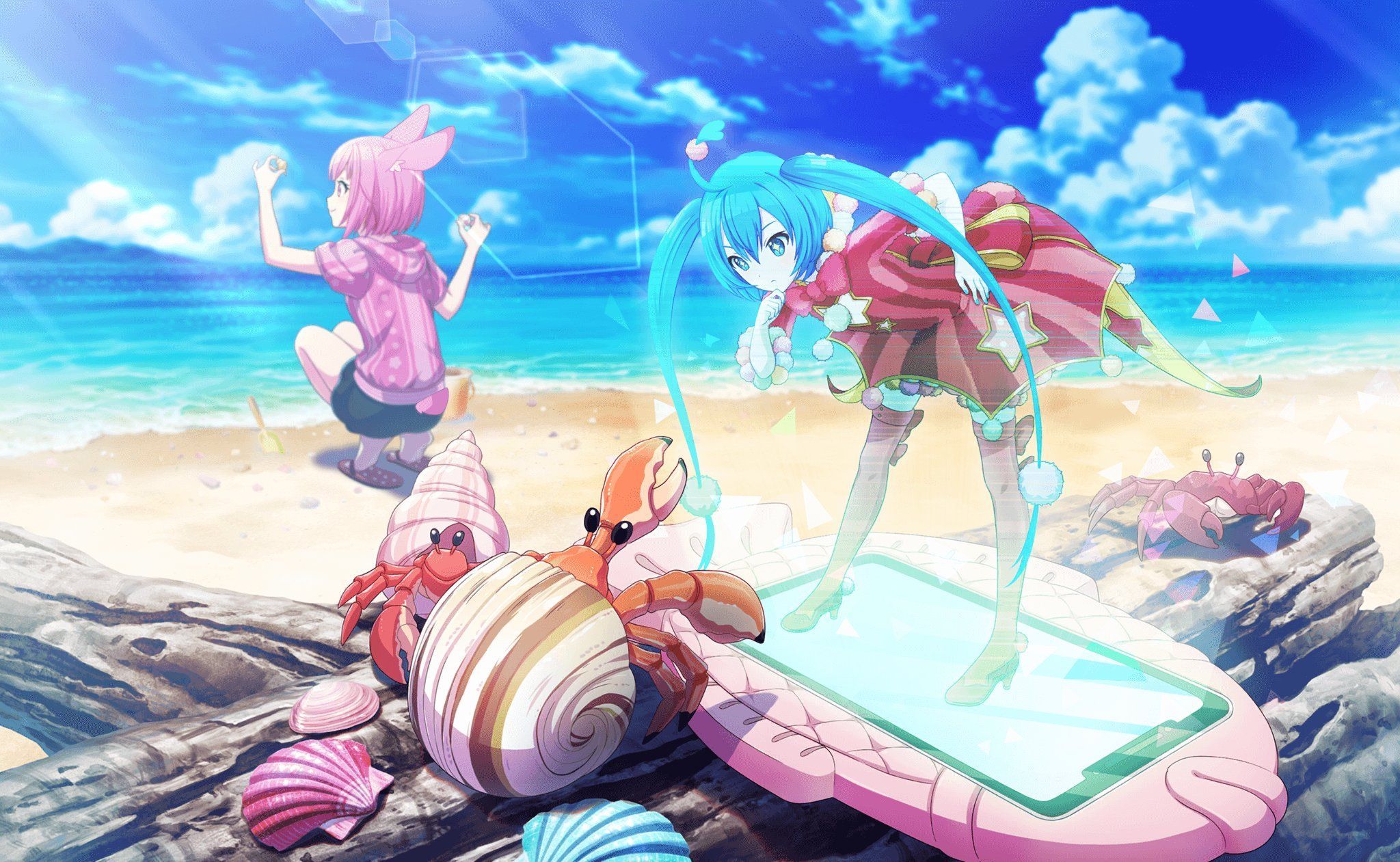 2048x1261 Furry Project Sekai on X: Where Could the Big Seashell Be? Miku, Emu Otori / X
