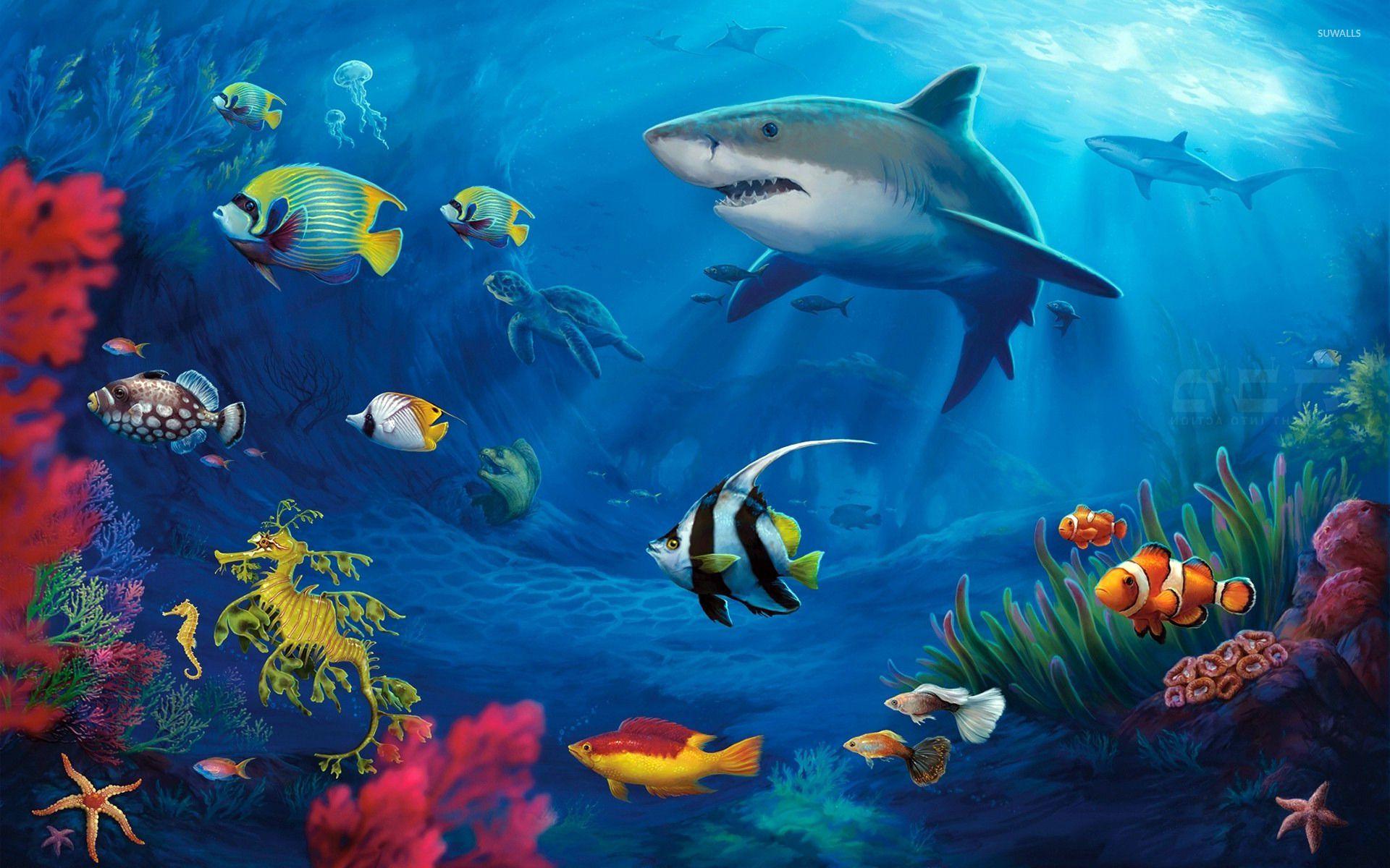 1920x1200 Underwater life wallpaper Art wallpaper