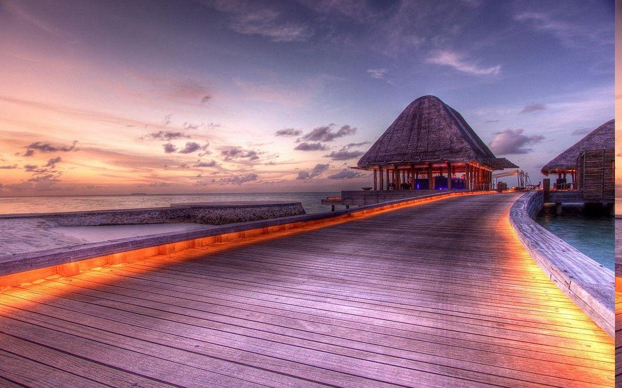 1230x768 Tropical sunset Sunsets Wallpaper ID Desktop Nexus 1230x768