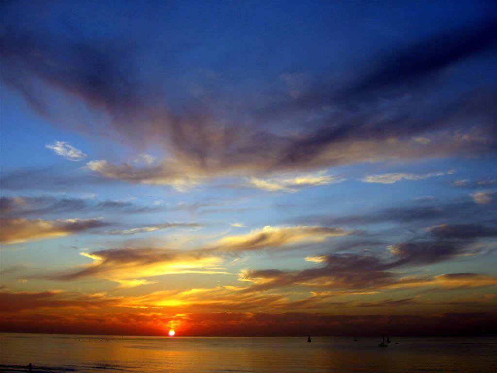 1024x768 Tropical Sunset Wallpaper Heart Touching Wallpaper