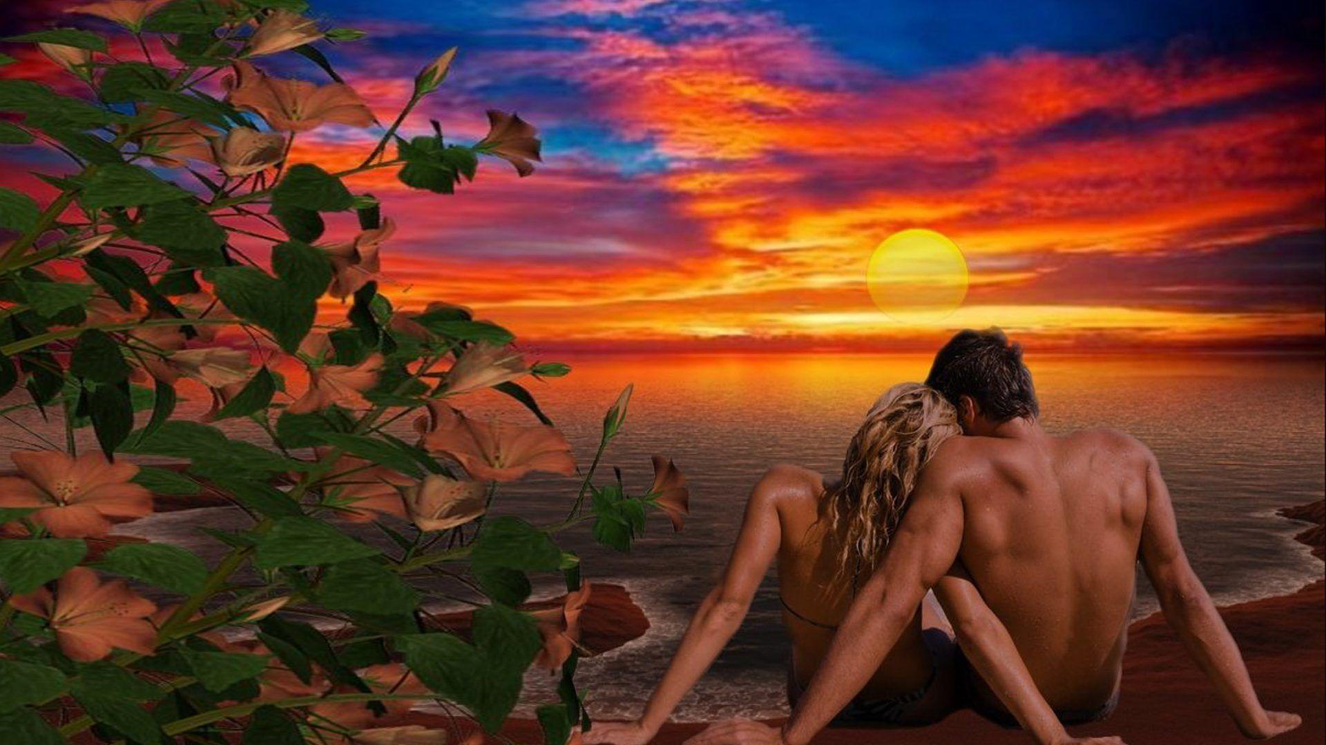 1920x1080 Beach Sunset HD Wallpaper > Flip Wallpaper > Download Free