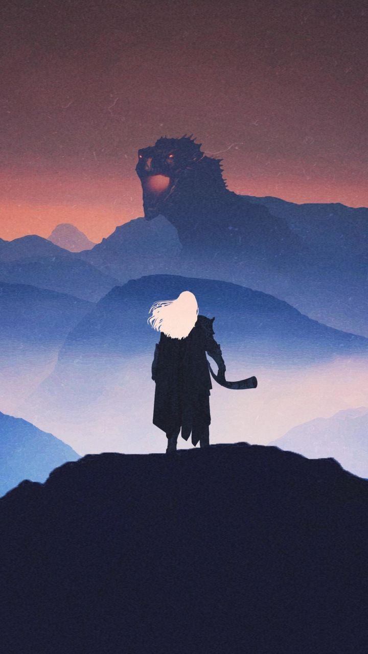 720x1280 Aegon, the conqueror, dragon, artwork, game of thrones