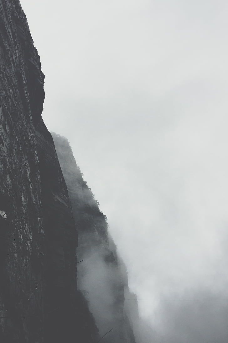 728x1092 Royalty Free Photo: Foggy Mountain Landscape Photography