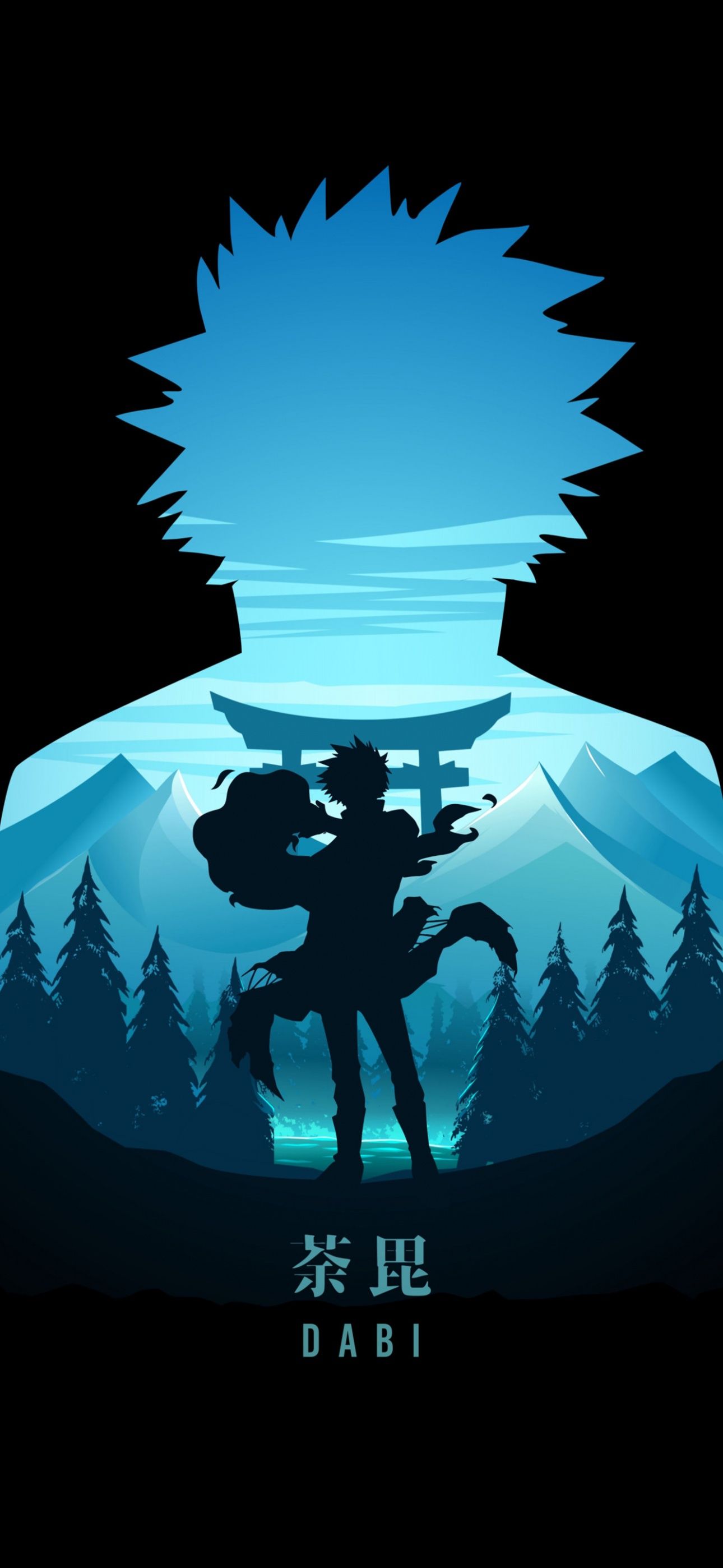 1290x2796 Dabi Wallpaper 4K, Illustration, My Hero Academia