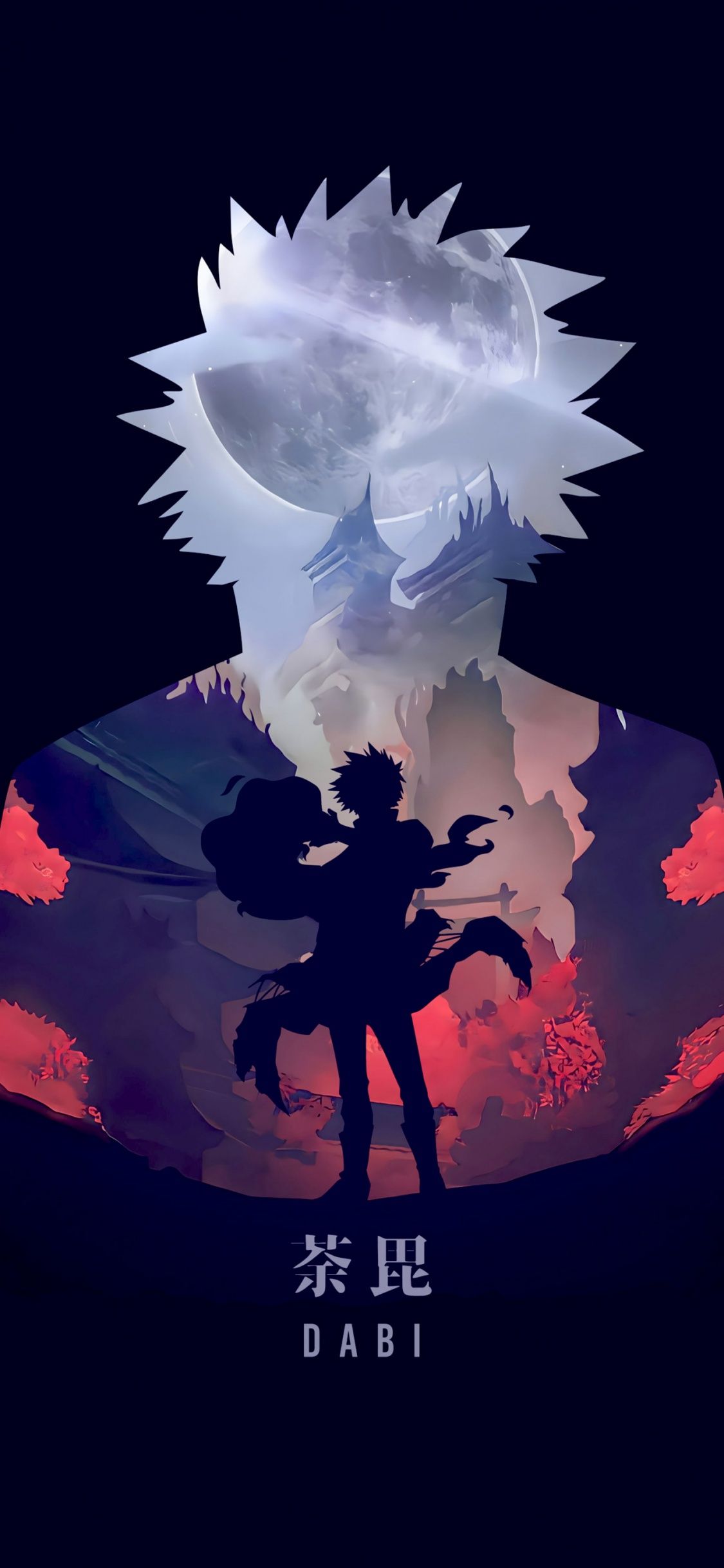 1125x2436 Dabi Wallpaper 4K, Dark background, My Hero Academia