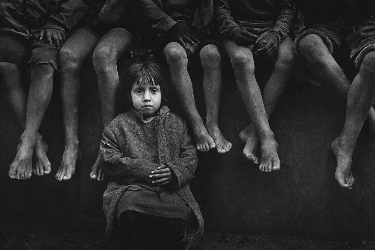 1257x840 Download Poor Children Black And White Wallpaper